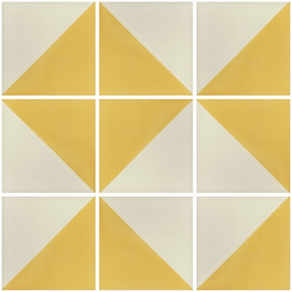 Mexican Ceramic Frost Proof Tiles Yellow Washed White